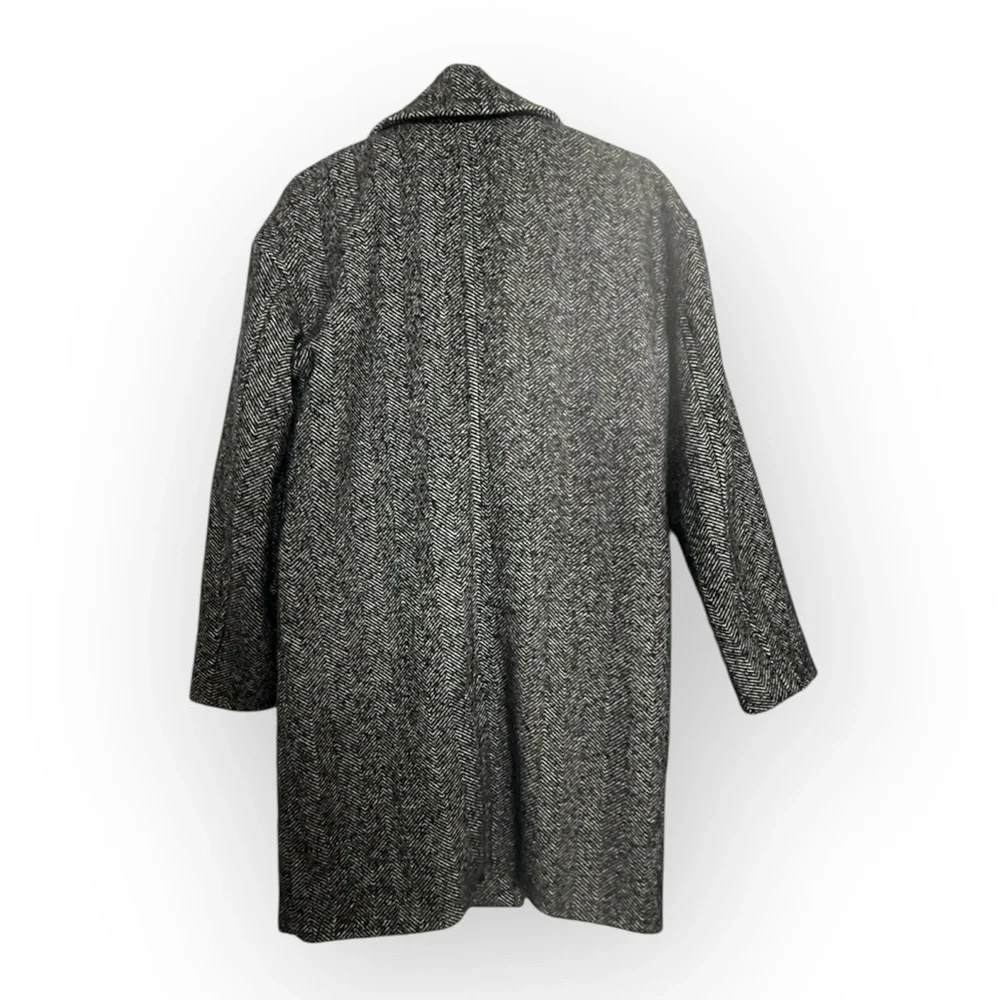 Lucky Brand Oversized Herringbone Double Breasted Coat - Picture 6 of 9